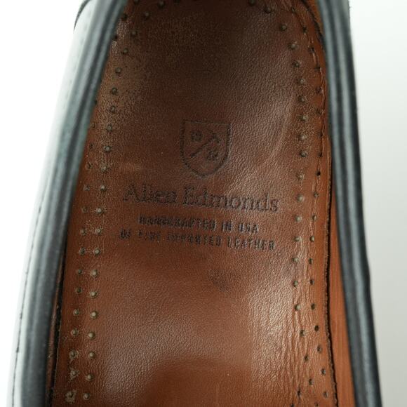 Allen Edmonds Arezzo Italian Dress Loafer Mens 9.5D Black‎ Leather Slip On main image 6